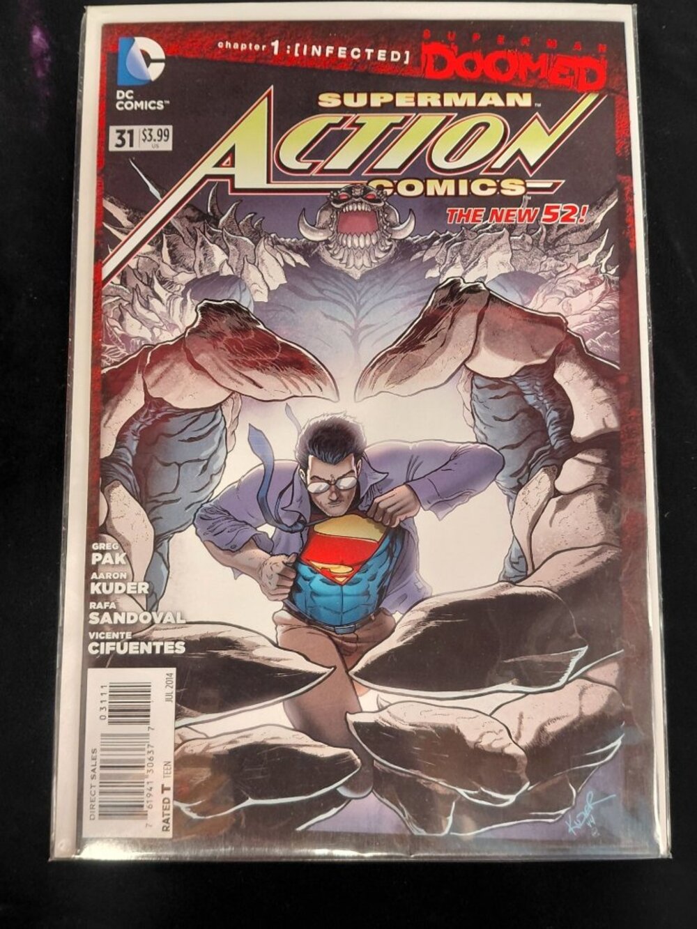 Superman Action Comics #31 DC  New 52 Superman Doomed Chap1 Bagged & Boarded